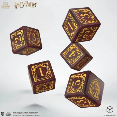 Afbeelding van Q WORKSHOP Harry Potter pack dés Griffoendor Dobbelstenen &amp; Pouch Set (5)