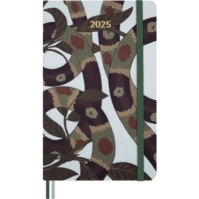 Afbeelding van Moleskine Das Jahr der Schlange 12 Monate Wochen Notizkalender 2025 , L/A5, 1 Wo = Seite, rechts linierte fester Einband, liniert, ohne Box