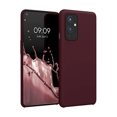 Afbeelding van kwmobile telefoonhoesje geschikt voor OnePlus 9 (EU/NA Version) Hoesje met siliconen coating Smartphone case in wijnrood