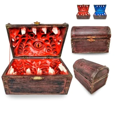 Afbeelding van POWER BEAST Dungeon Mimic Box voor het opbergen van dobbelstenen, Chest, D&amp;D roldobbelstenen, dungeons en dragons, draken dungeons, DND, Pathfinder, polyedric dobbelstenen.