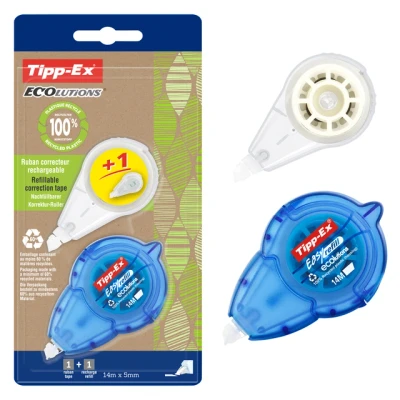 Afbeelding van Correctieroller Tipp ex easy refill ecolutions + 5mmx14m blister à 1+1