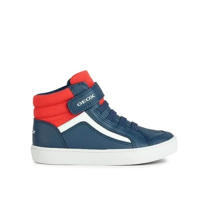 Afbeelding van Geox Jongens J Gisli Boy C Sneakers, Navy Red, 39 EU