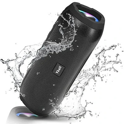 Afbeelding van Ykall Bluetooth Luidspreker 20W, Draagbare met FM Radio, IPX6 Waterdichte Luidsprekers Draadloze 5.0 Ingebouwde Microfoon, 36uur Speeltijd (Zwart)