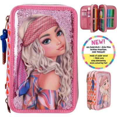 Afbeelding van Depesche TOPModel 3 vaks etui SEVENTIES