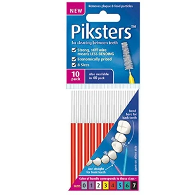 Afbeelding van Piksters Interdentale borstels 10 stuks rood, 0,65 mm, 6 voordeelverpakking (6 x stuks)