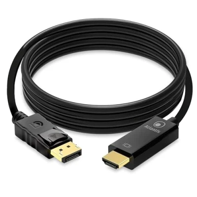 Afbeelding van ATLANTIS A04 DP_HDMI 18 DisplayPort (DP) naar HDMI, 4K 1080p 60Hz mannelijk female connector PC/notebook/MAC met monitor uitgang, projector HDMI ingang. Kabel 1,8 m.