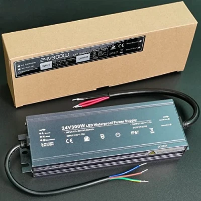 Afbeelding van Alinana LED Transformator 24V 300W, IP67 Waterdicht Extreem Dunne Driver 230V naar 24V, Universele Voeding voor strips Lampen, 0 12,5A