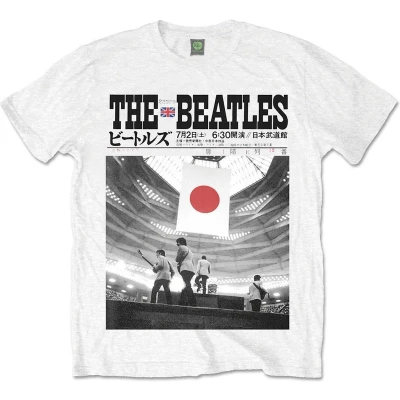 Afbeelding van The Beatles Live At Budokan Heren T shirt XL Wit
