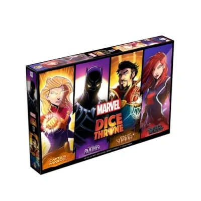 Afbeelding van Lucky Duck Games Marvel Dice Throne Black Panther, Captain Marvel, Widow, Dr Strange, strategiespel, gezelschapsspel, vanaf 8 jaar, 2 tot 4 spelers, 30 minuten