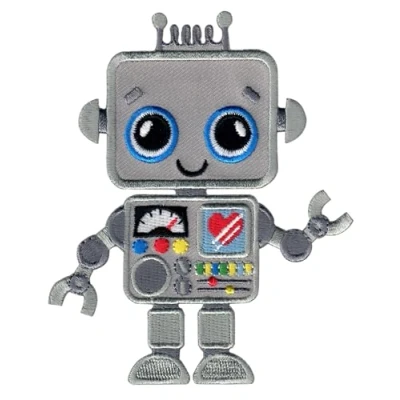 Afbeelding van PatchMommy Robot Strijkapplicatie Patch Applicatie Strijkembleem Strijkapplicaties Applicaties Kinderen