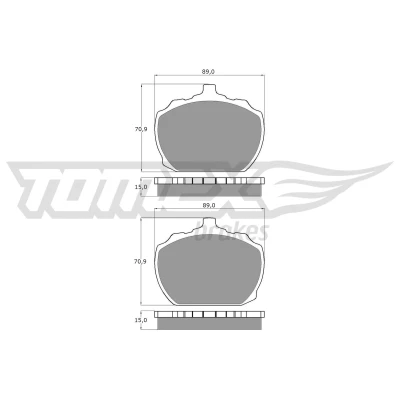Afbeelding van Remblokkenset, schijfrem TOMEX Brakes TX 10 60