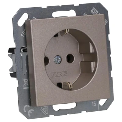 Afbeelding van Jung 1520 CH Schuko stopcontact 16 A 250 V Serie champagne