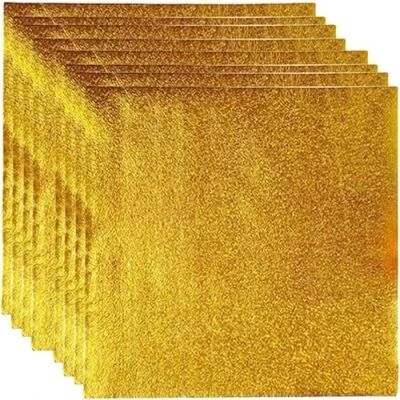 Afbeelding van Teogneot folie papier wrapper aluminium voor chocolade bakken party snoep goud 100 stuks (15 cm)