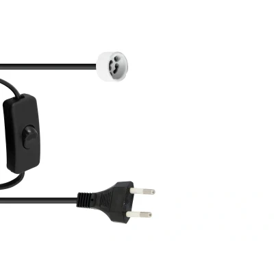 Afbeelding van Eurolite GU 10 Socket Stroomkabel Voedingskabel , Plug, Switch