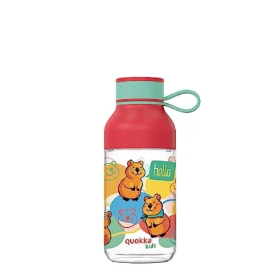 Afbeelding van Quokka Kids Ice Happy Herbruikbare waterfles van Tritan, BPA vrij, grote opening om te vullen en met lekvrije sluiting