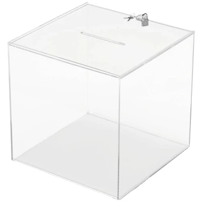 Afbeelding van Deflecto Actiebox met gleuf en slot Glas (helder) (b x h d) 303 mm 1 stuk(s)