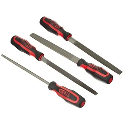 Afbeelding van KS Tools 713.3004 SCS Werkplaatsvijlenset, 4 dlg, 1/3 systeem inlay