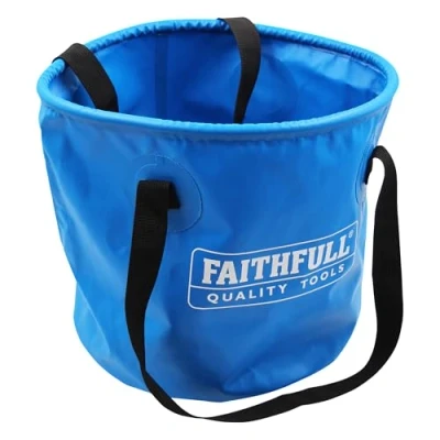 Afbeelding van Faithfull Waterproof Collapsible Bucket Strong, Lightweight &amp; Compact Container with 12L Capacity