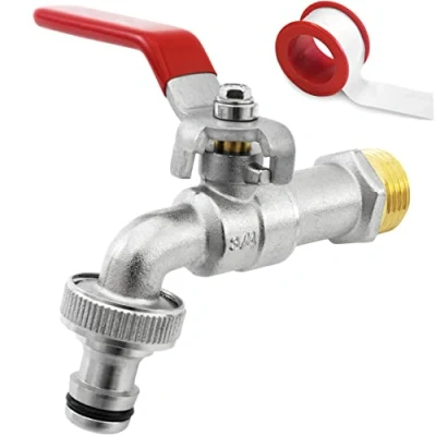 Afbeelding van SHYNE Premium 3/4&#039;&#039; Inch Messing Waterkraan Roest en Vorstbestendig + 1x Kraanaansluiting E Book voor Tuin, Wasmachine, Regenton
