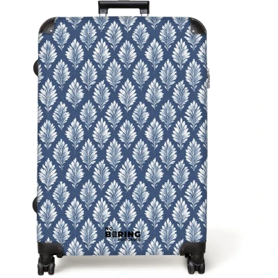 Afbeelding van NoBoringSuitcases.com® Koffer groot Reiskoffer lichtgewicht Barok patroon blauw Rolkoffer met 4 wielen Grote trolley XL 98 liter bagage