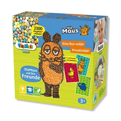 Afbeelding van PlayMais MOSAIC Little DieMouse creatieve set om te knutselen voor kinderen vanaf 3 jaar, meer dan 2.300 6 mozaïek plakstickers met muismotieven, bevordert creativiteit en fijne motoriek, natuurlijk