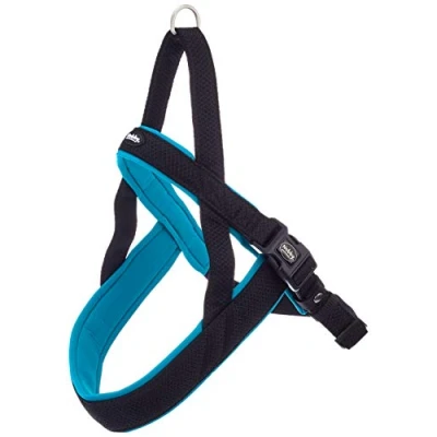 Afbeelding van Nobby norwegian tuig mesh preno turquoise L/XL buikband 68 85 cm + borstband 54 breedte 40/45 mm