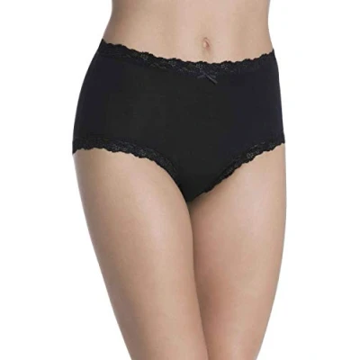 Afbeelding van Nina von C 3 pack dames Taille slips Kant 38 Zwart