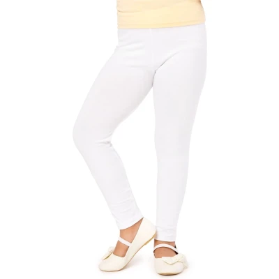 Afbeelding van Merry Style MS MS10 130 LE Meisjes Lang Leggings Sport Vrijetijdsbroek Viscose Sporbroek Yogabroek Wit 146