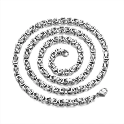 Afbeelding van Aramat Jewels Halskettingen Zilverkleurige Stalen Koningsketting man 80cm / 6mm