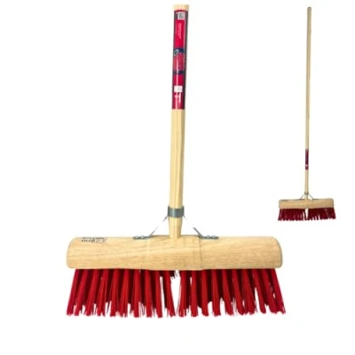 Afbeelding van Synx Tools Gemeentebezem 45 cm Nylon Straatbezem/Stadsbezem Met Steel 150 Bezemsteel Bezems Veger Buitenbezem