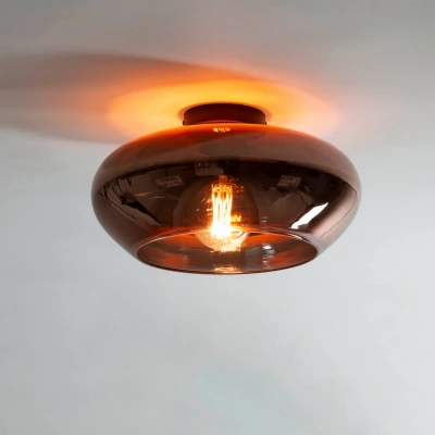 Afbeelding van Fraaai Skyla plafondlamp Glas koper