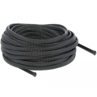 Afbeelding van Delock Gevlochten Mouw Rekbaar 10 m x 6 mm Zwart