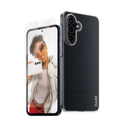 Afbeelding van CARE by PanzerGlass Fashion Backcover XR + Ultra Wide Fit Screenprotector incl. applicator voor de Samsung Galaxy A36 Transparant