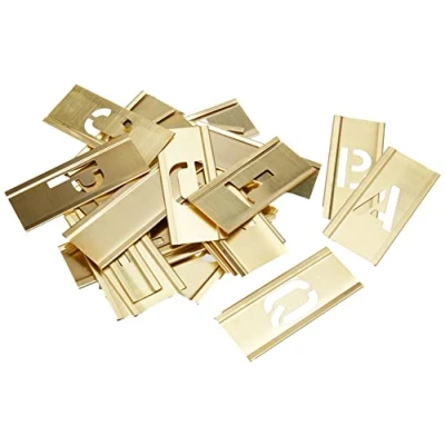 Afbeelding van Stencils Set van Pp Messing Vergrendeling Letters 1&quot;