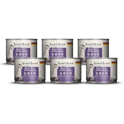 Afbeelding van Venandi Animal Premium Kattenvoer, paardenvlees als proteïne, natvoer, graanvrij en natuurlijk, 6 x 200 g (6 stuks)