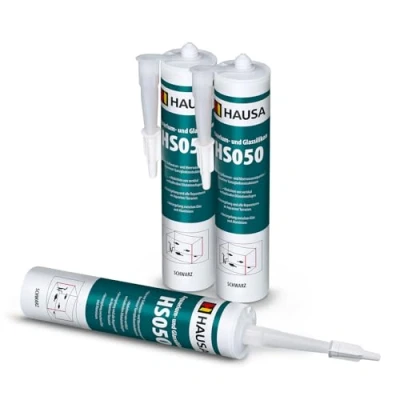 Afbeelding van HAUSA HS050 Aquarium en glassiliconen, professionele siliconen lijm afdichtmiddel voor aquaria glasconstructies, zoet zeewaterbestendig, hoge elasticiteit, 310 ml, zwart