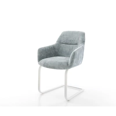 Afbeelding van DELIFE sledemodel Pejo Flex chenille pastelblauw vlak wit pocketveer kern