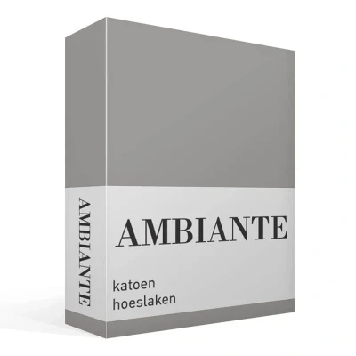 Afbeelding van Hoeslaken 2 Persoons 140x200 Ambiante Katoen Grijs