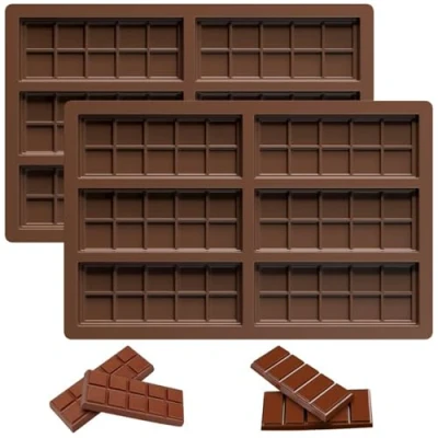 Afbeelding van Maxentico Chocoladevorm, chocoladevormen, siliconen chocoladevormen met antiaanbaklaag, set voor levensmiddelen vormen het maken van chocolade