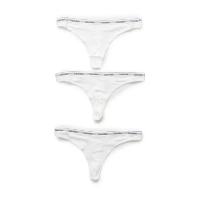 Afbeelding van Calvin Klein 3 PACK String, Dames, Maat: XL, White
