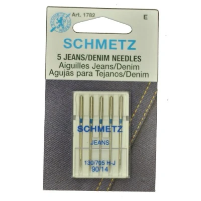 Afbeelding van Schmetz Jeans (Denim) Huishoudelijke Naaimachine Naalden, Maat: 90/14