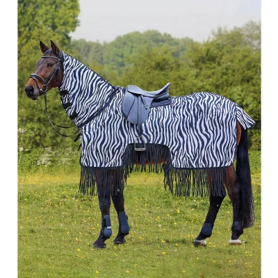 Afbeelding van Waldhausen Vliegenuitrijdeken met Franjes Zebra 155/205