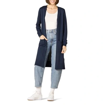 Afbeelding van Amazon Essentials Dames lichtgewicht langere lengte vest trui (verkrijgbaar in grote maten), marineblauw, 2X