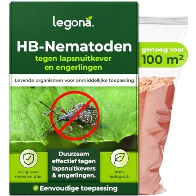 Afbeelding van Legona Aaltjes tegen lapsnuitkevers en engerlingen 100m² / 50 miljoen zeer effectieve &amp; biologische bestrijding van kevers de junikever bladsprietkever HB Nematoden