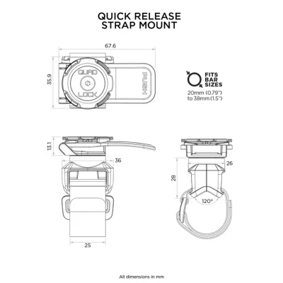 Afbeelding van Quad Lock Quick Release Strap Mount