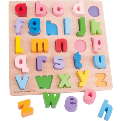 Afbeelding van Bigjigs Chunky Alphabet Puzzle Lowercase Puzzel voor kinderen, Maat: One Size, Multi coloured