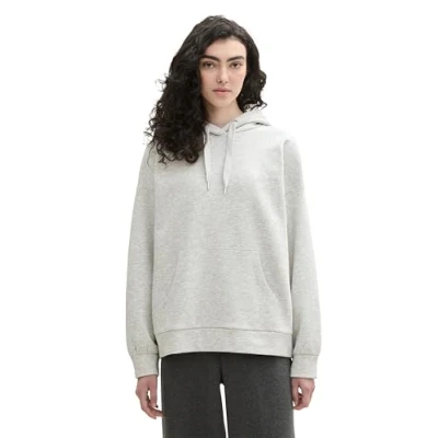 Afbeelding van TOM TAILOR Denim Basic hoodie voor dames, 10411 Grijs Melange, M