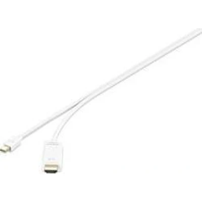 Afbeelding van Renkforce RF 3697532 DisplayPort kabel Mini / HDMI Adapterkabel stekker, A stekker 0.50 m Wit Vergulde steekcontacten
