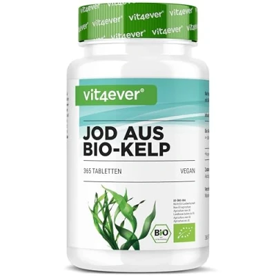 Afbeelding van Kelp jodium tabletten 365 stuks 200 mcg Vit4ever