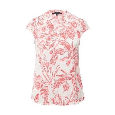 Afbeelding van comma Gemusterte MIT Raffung Blouse, Dames, Maat: 34, Perlmuttrosa